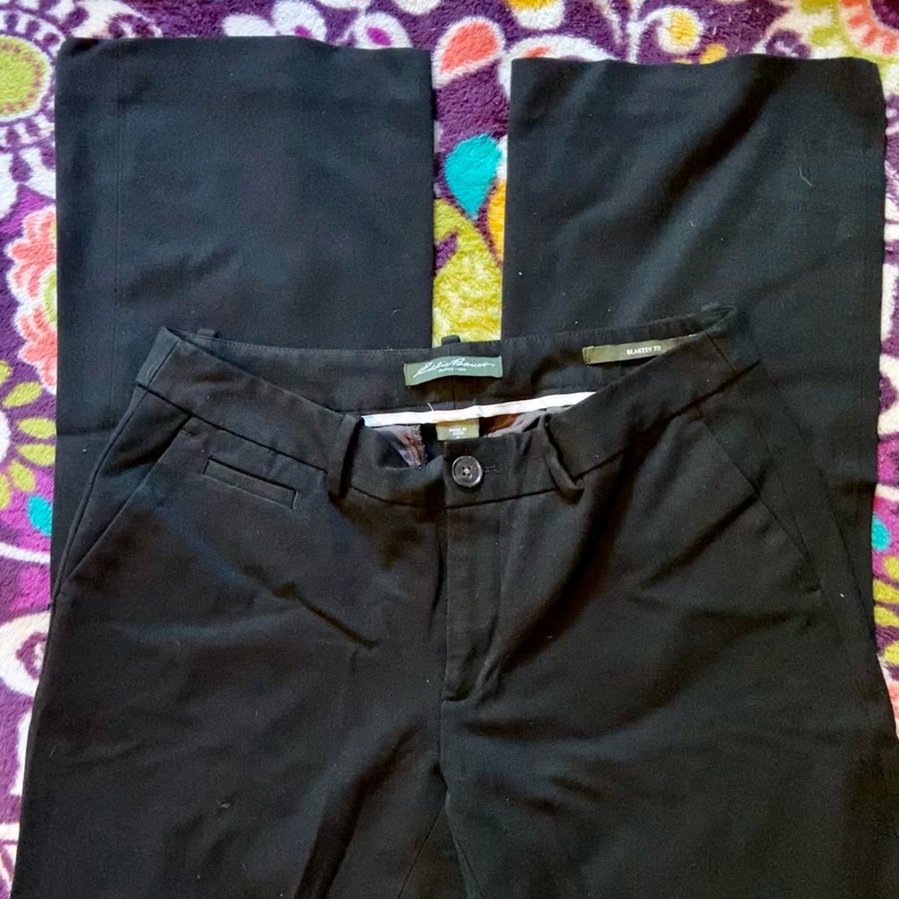 Eddie Bauer Size 6 Blakely Fit Black Trousers
